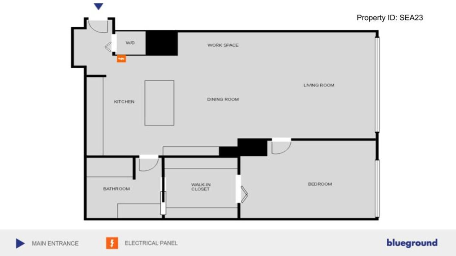 S Union 1br W Gym Doorman Nr Amazon Sea-23 *